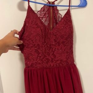 Never worn burgundy long dress